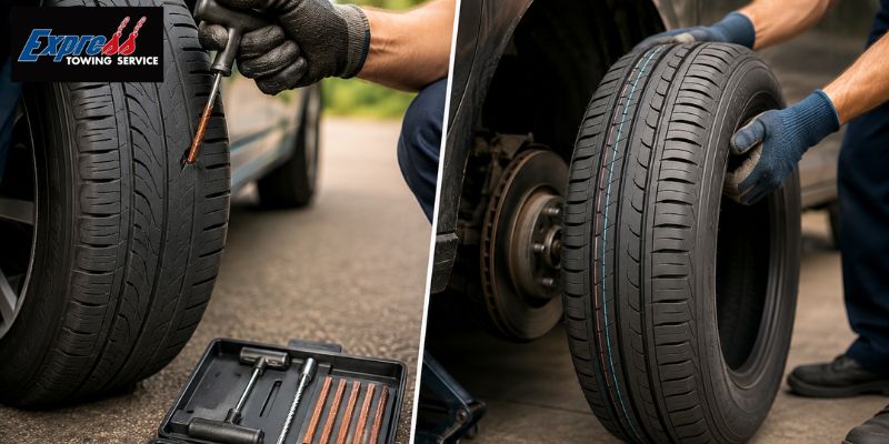 Flat tire repair vs replacement