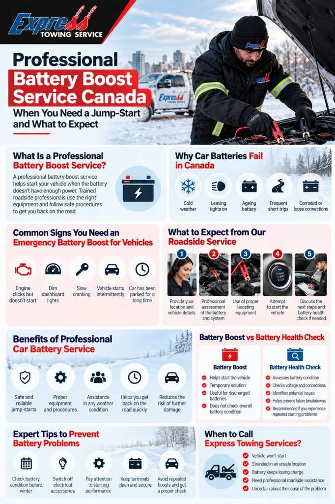 Professional Battery Boost Service Canada